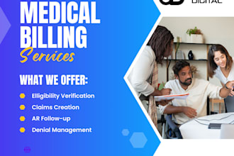 provide medical billing services, ar follow up and denial management