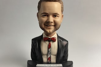 bobblehead 3d model character figure toys 3d articulated for animation and game