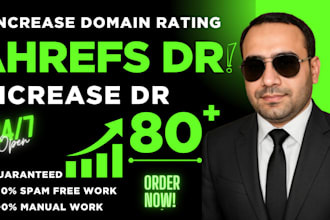 increase ahrefs DR 80 plus