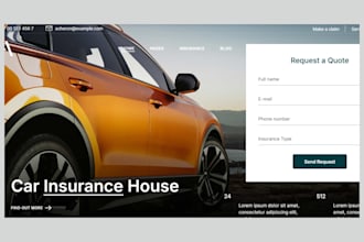 design car insurance website auto property website home life insurance website
