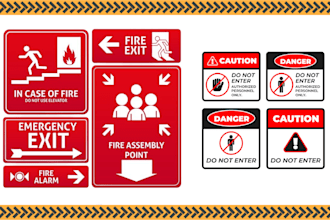design caution signs safety boards warning and hazard posters
