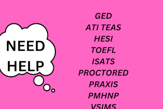 do ged, hesi, toefl, lsats, gre, praxis, accuplacer, proctoru, wgu,nln ax,ngn