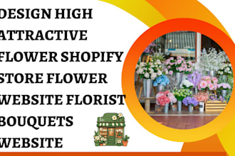 design attractive flower shopify store flower website florist bouquets website