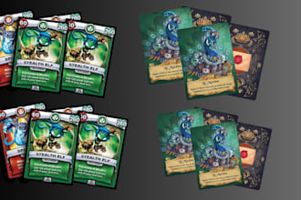 custom card design, game cards oracle decks and poker cards