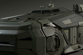 create military car model, spaceship, aircraft, ship, scifi, truck, armor tank