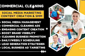 be your commercial cleaning social media marketing manager and content creator