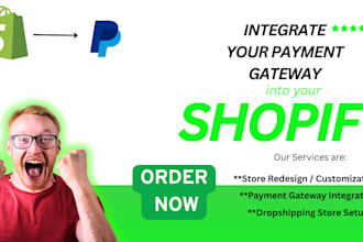build a high converting shopify dropshipping store with payment integration