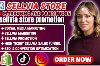 do high ticket sellvia promotion, sellvia marketing, shopify store promotion ads