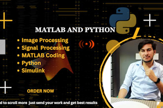 help you in simulink, signal and image processing using matlab and python