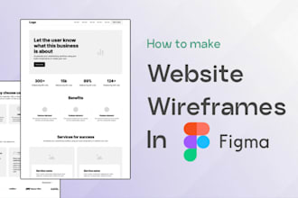 create professional wireframe design for websites, apps, and saas in figma