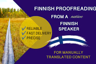 proofread and edit your manually translated finnish content