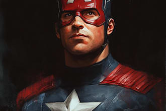 illustrate a graphic novel or comic book cover for you