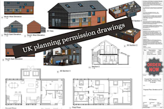 draw UK planning permission drawings
