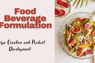 formulate your food formulation, beverage nutritional supplement, drinks and pet