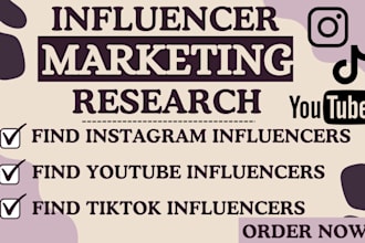 find best tiktok, youtube, instagram, facebook, x list for influencer marketing