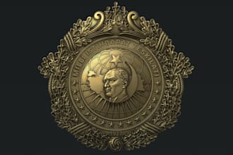 do 3d bas relief, 3d coin bas relief for 3d printing