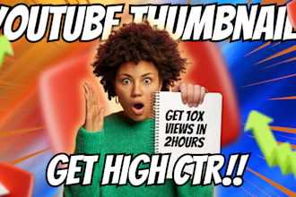 do an attractive youtube thumbnail to boost your ctr in 24hours