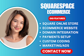 build squarespace ecommerce website or online store