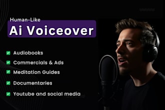 create ai voiceover for videos, ads, audiobooks and more