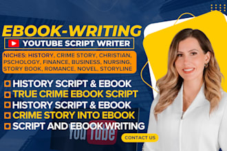 do script ebook on history writing true crime youtube script writer video script