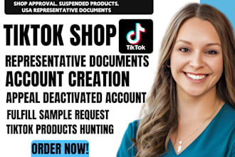be your USA business representative documents, setup US tiktok shop, shop appeal