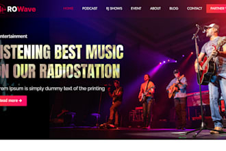 design radio website , podcast website , radio station website