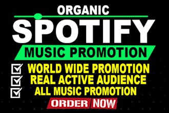 do 100k spotify monthly listener and stream, spotify song, promote music engager