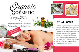 formulate organic cosmetic formulation, vegan, beauty and organic product
