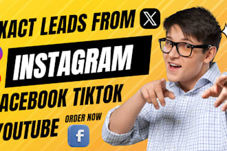 exact leads from instagram facebook tiktok youtube threads twitch