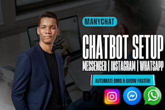 manychat chatbot setup for messenger instagram whatsapp automation and lead gen