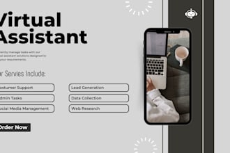 be your virtual assistant for customer support, admin tasks and social media