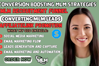 do MLM sales funnel, MLM promotion,MLM leads,MLM website and affiliate marketing