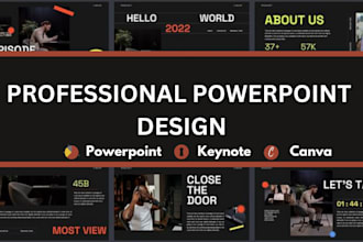 design a powerpoint presentation, pitch deck, canva and keynote slides