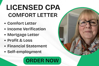 audit financial statement CPA mortgage letter comfort letter verification letter