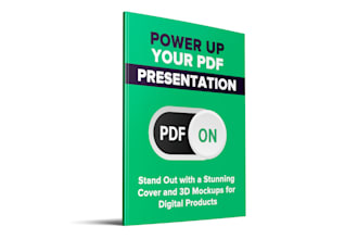 pdf cover design with 3d mockup included