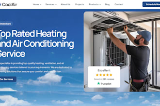 hvac website, handyman website, heating website, air conditioning website