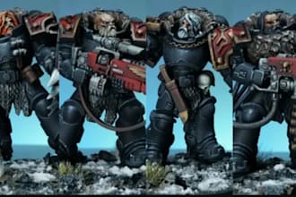 sculpt, paint, and kitbash 3d miniatures warhammer 40k, dnd