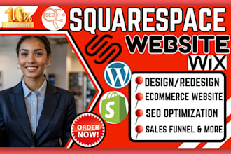 design redesign SEO optimize wix shopify wordpress ecommerce squarespace website