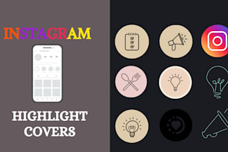 design your instagram logo instagram story highlights cover icons custom posts