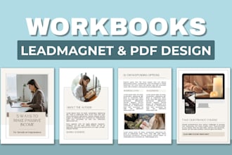 design lead magnets, ebooks, workbooks, and pdfs
