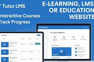 build an elearning, lms, education website with tutor lms, learndash, learnpress