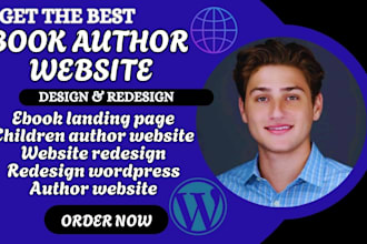 build author website, ebook website, book author website, ebook landing page