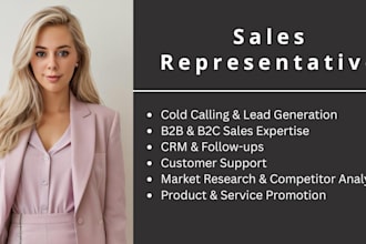 be your sales representitive