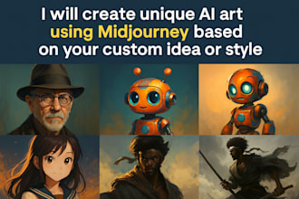 generate stunning midjourney ai art,ai images from your ideas,styles or prompts