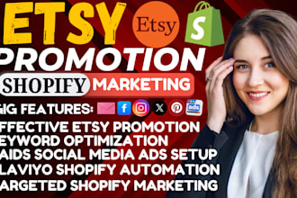 boost etsy sales and shopify promotion with ecommerce marketing and facebook ads