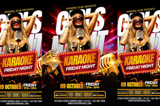 create event flyer,club,sport,party,church,dj,hip hop ladies nightclub flyers