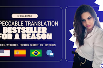translate your texts professionally in english, spanish and portuguese
