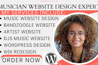 design music website bandzoogle website on wix squarespace wordpress for dj band