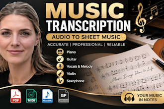 professionally transcribe your music to sheet music