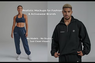 create fashion and activewear mockups for your brand